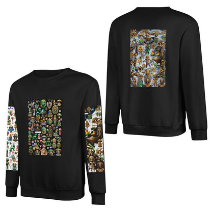 DTF 250gsm Cotton Men's Sweatshirt (Dual-sided+Sleeve Printing)