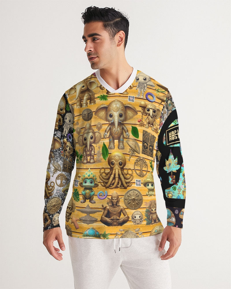 Elephant Collection Men's All-Over Print Long Sleeve Sports Jersey