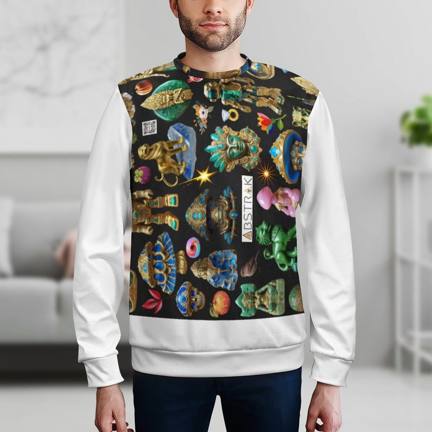 250gsm Round Neck Men's Sweatshirt 4T35 (All-Over Printing)