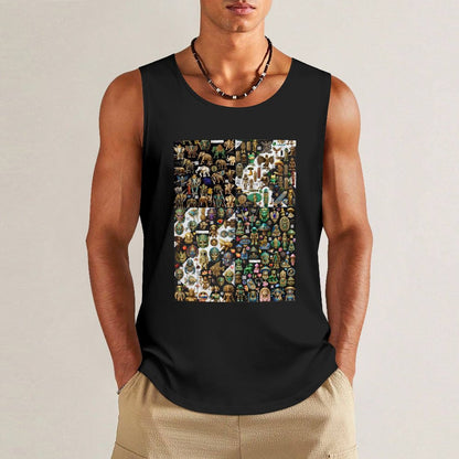 DTF 160gsm Men's Cotton Tank Top BX (Dual-sided Printing)