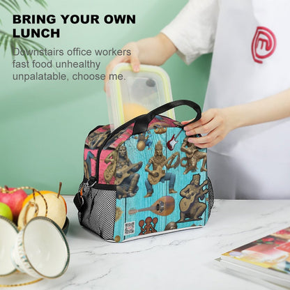 Insulated Lunch Crossbody Bag with Strap for Office School Picnic (All-Over Printing)