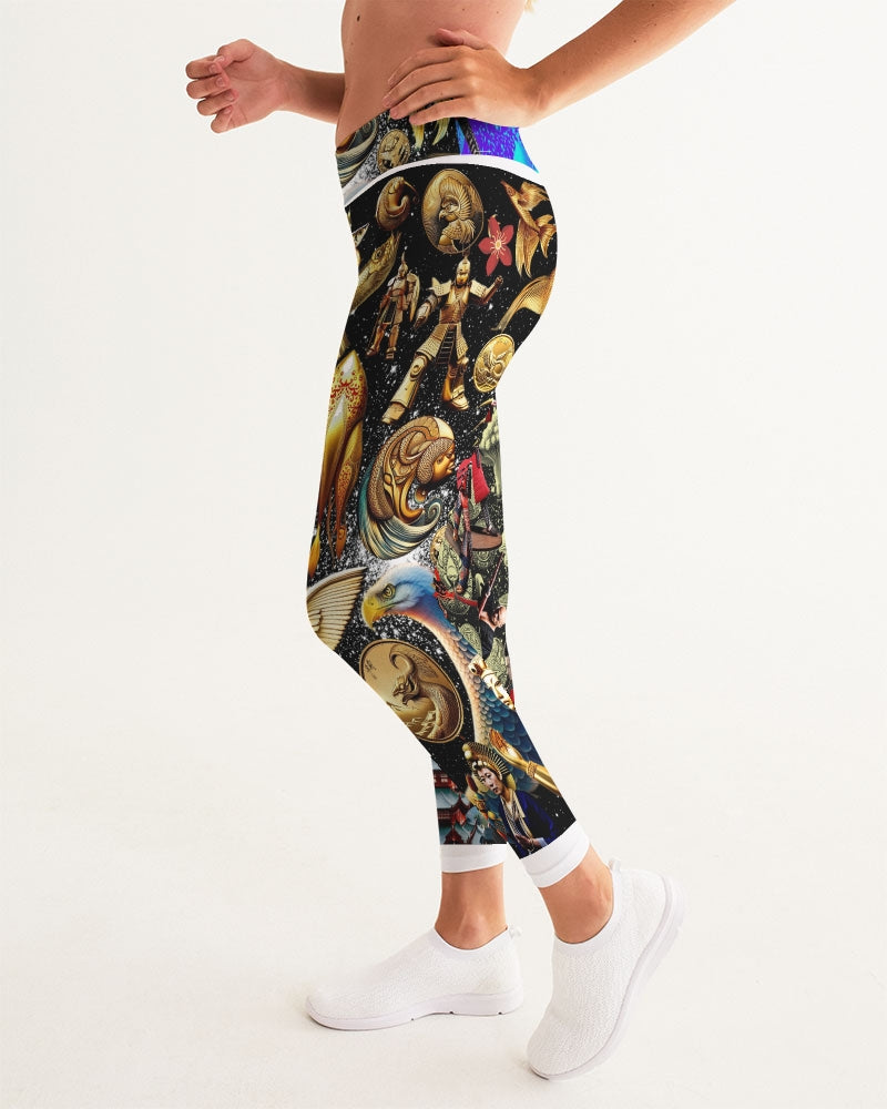 Trendy Abstrak Pattern Women's All-Over Print Yoga Pants