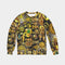 Ancient Abstrak Men's All-Over Print Classic French Terry Crewneck Pullover