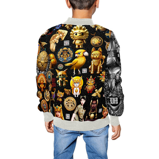 Kid's All Over Print Bomber Jacket(ModelH40)