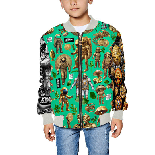 Kid's All Over Print Bomber Jacket(ModelH40)