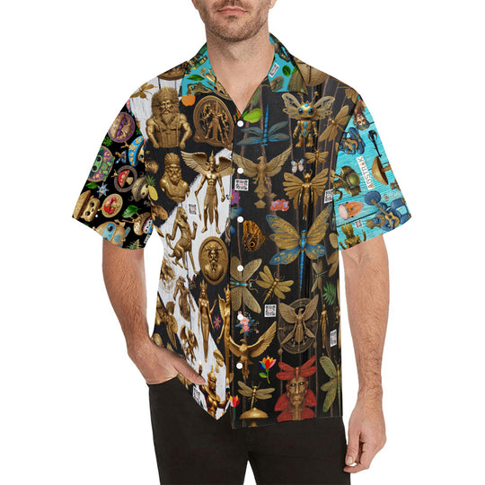 Men's All Over Print Hawaiian Shirt (Model T58)