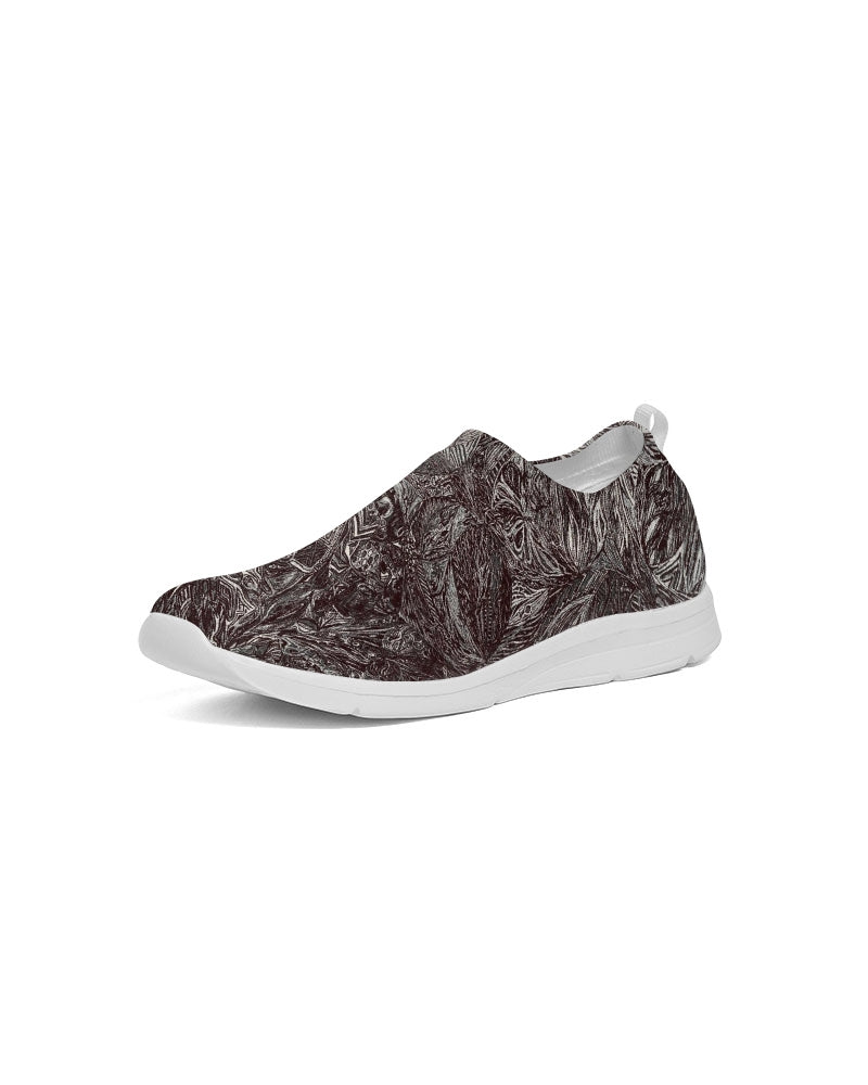 Saddle Serenade Abstract Design Women's Slip-On Flyknit Shoe