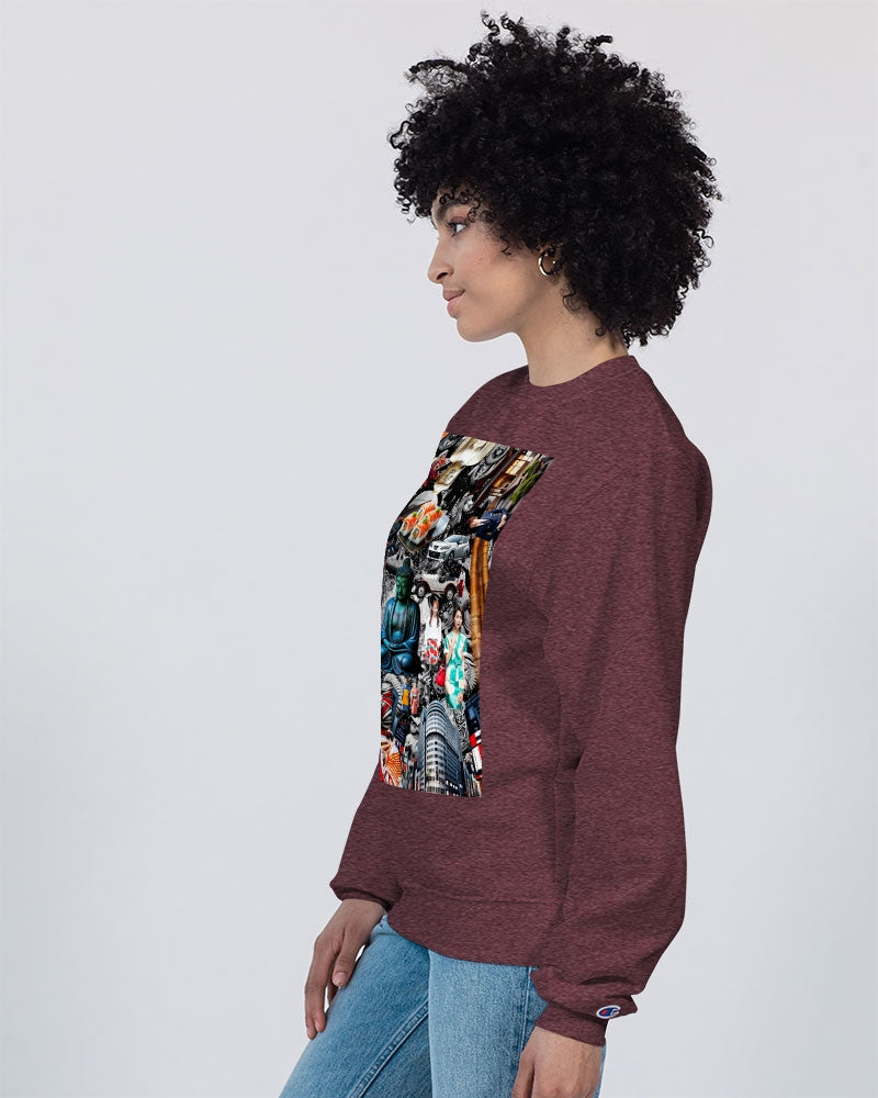 Trendy Abstrak Pattern Unisex Sweatshirt | Champion