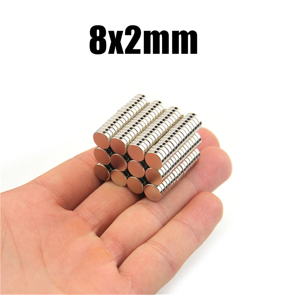 Dia 8mm 8x1 8x2 8x3 8x4 8x5 8x6 8x8 8x10 8x15 8x20mm Super Strong Magnets NdFeB Neodymium Thin Small Disc Magnet Permanent N35