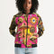 Eye and Face Abstrak Women's All-Over Print Bomber Jacket