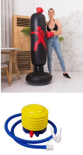 Boxing Punching Bag Inflatable Free-Stand Tumbler Sandbag