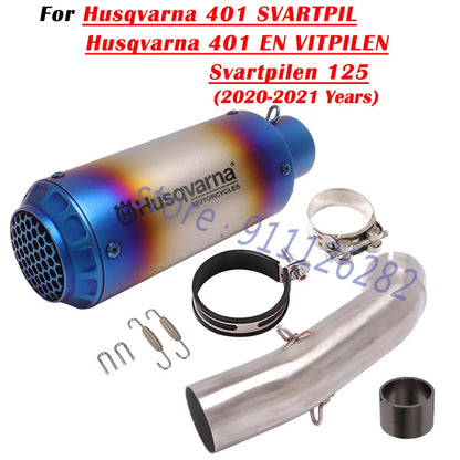 For Husqvarna 401 SVARTPILEN 401 VITPILEN 250 2018 19 2020 2021 2022 Motorcycle Exhaust Escape Modify With Mid Link Pipe Muffler