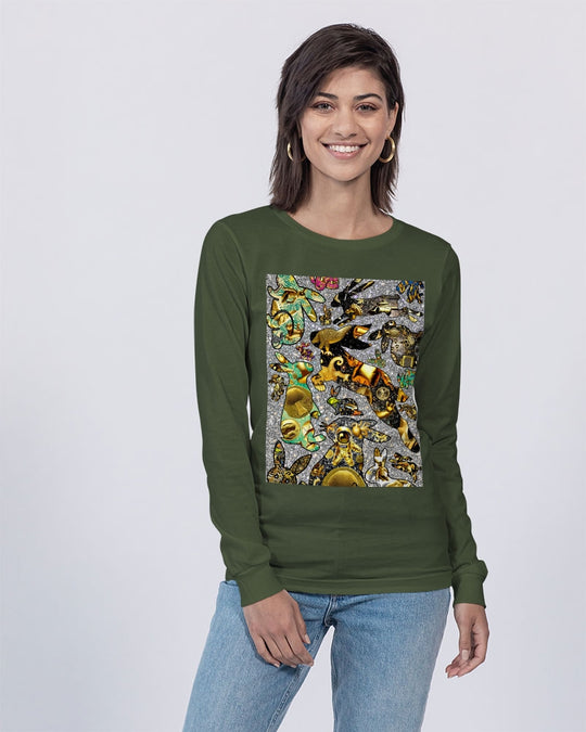 Robotic Abstrak Unisex Jersey Long Sleeve Tee | Bella + Canvas