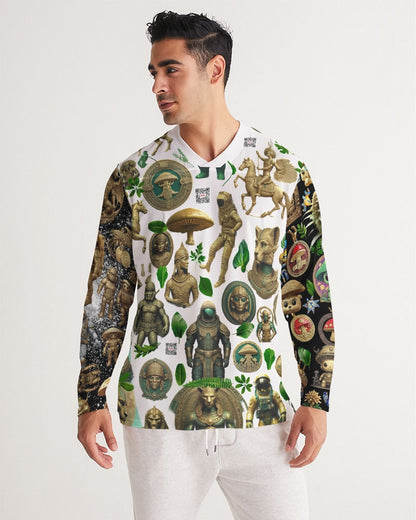 Mushroom Abstak Collection Men's All-Over Print Long Sleeve Sports Jersey