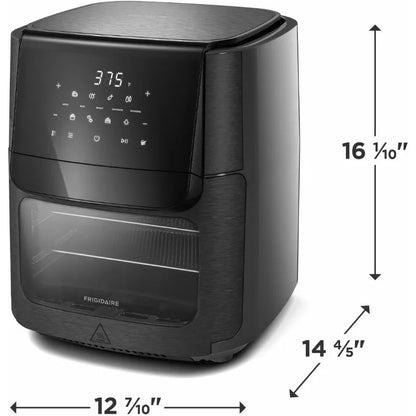 5 in 1 Large Air Fryer Toaster Oven Combo - 12.6 Qt Total Capacity, 3.7 Qt Basket - 7 Preprogrammed Recipes, Airfryer