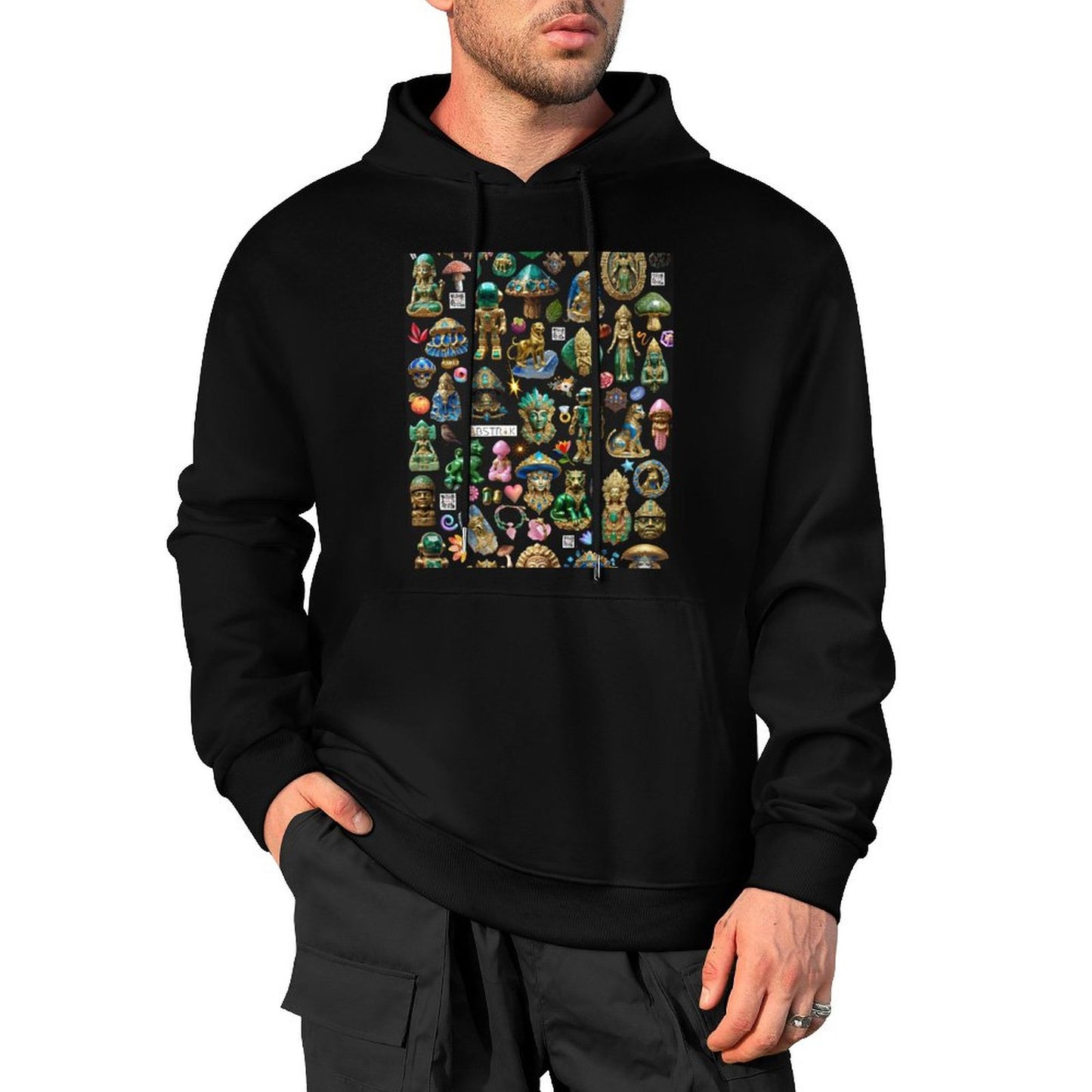 DTF 250gsm Cotton Men's Hoodie with Pocket (Front Printing)