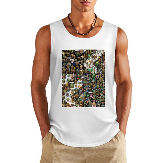 DTF 160gsm Men's Cotton Tank Top BX (Dual-sided Printing)