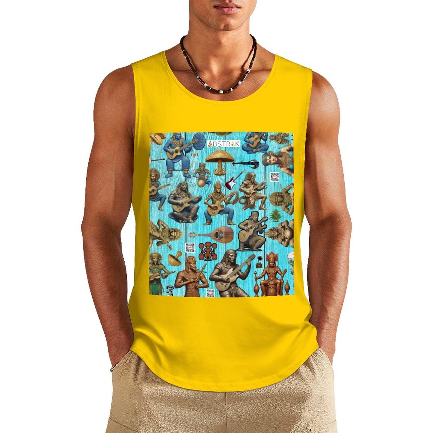 DTF 160gsm Men's Cotton Tank Top BX (Dual-sided Printing)