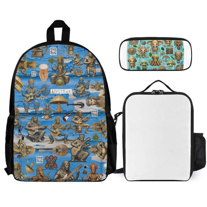 Set of 3 Bags (Shoulder Bag Lunch Bag & Pencil Pouch)