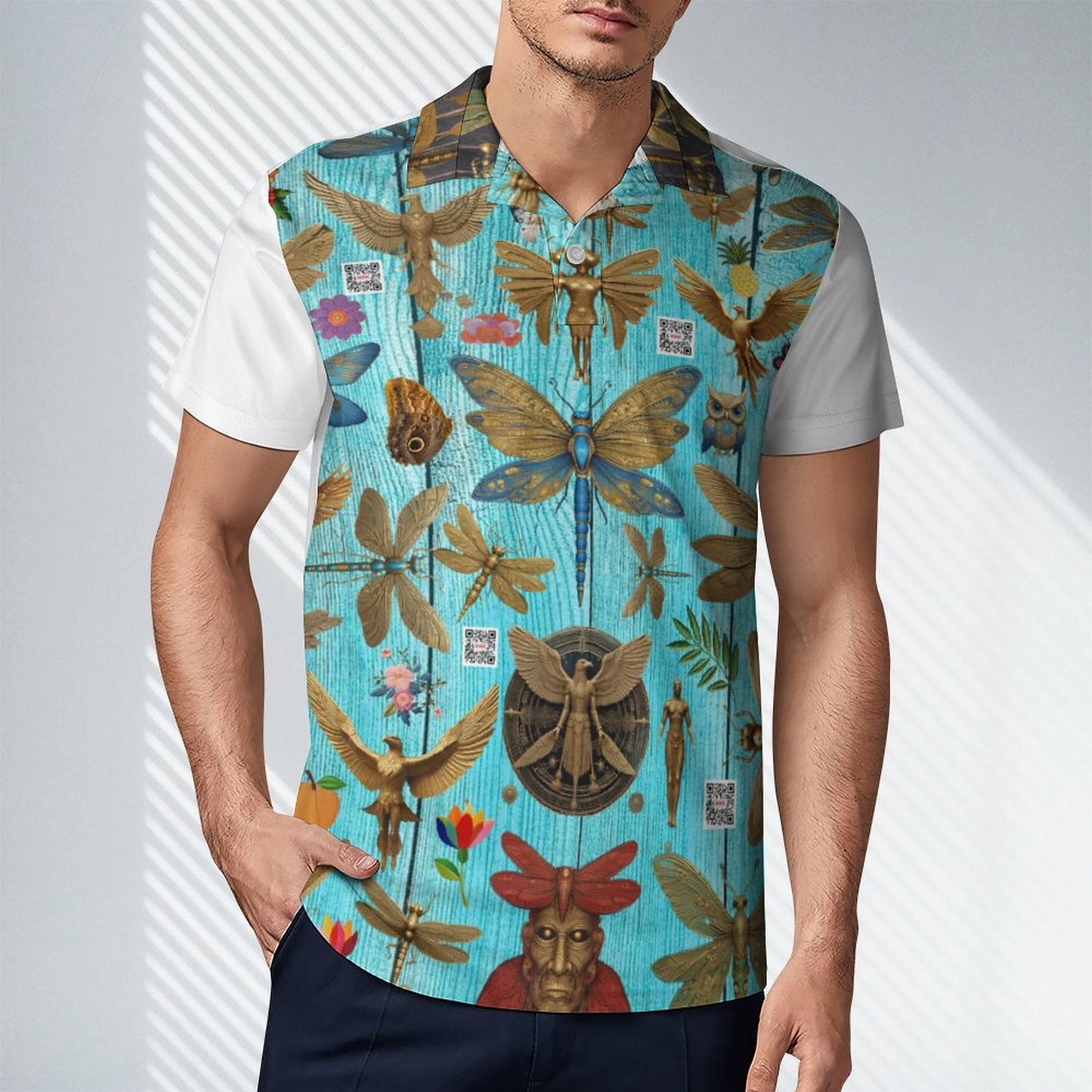 Short Sleeve Men's POLO T-shirt (All-Over Printing)