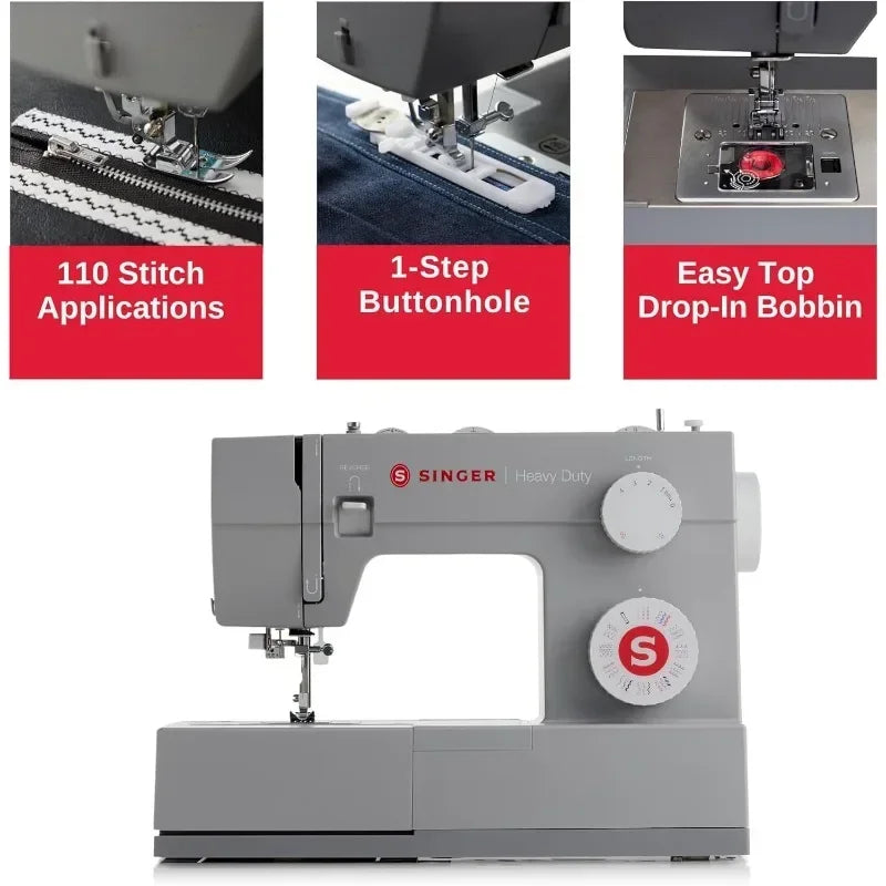 FREE SHIPPING.SINGER | Heavy Duty 4452 Sewing Machine , Gray