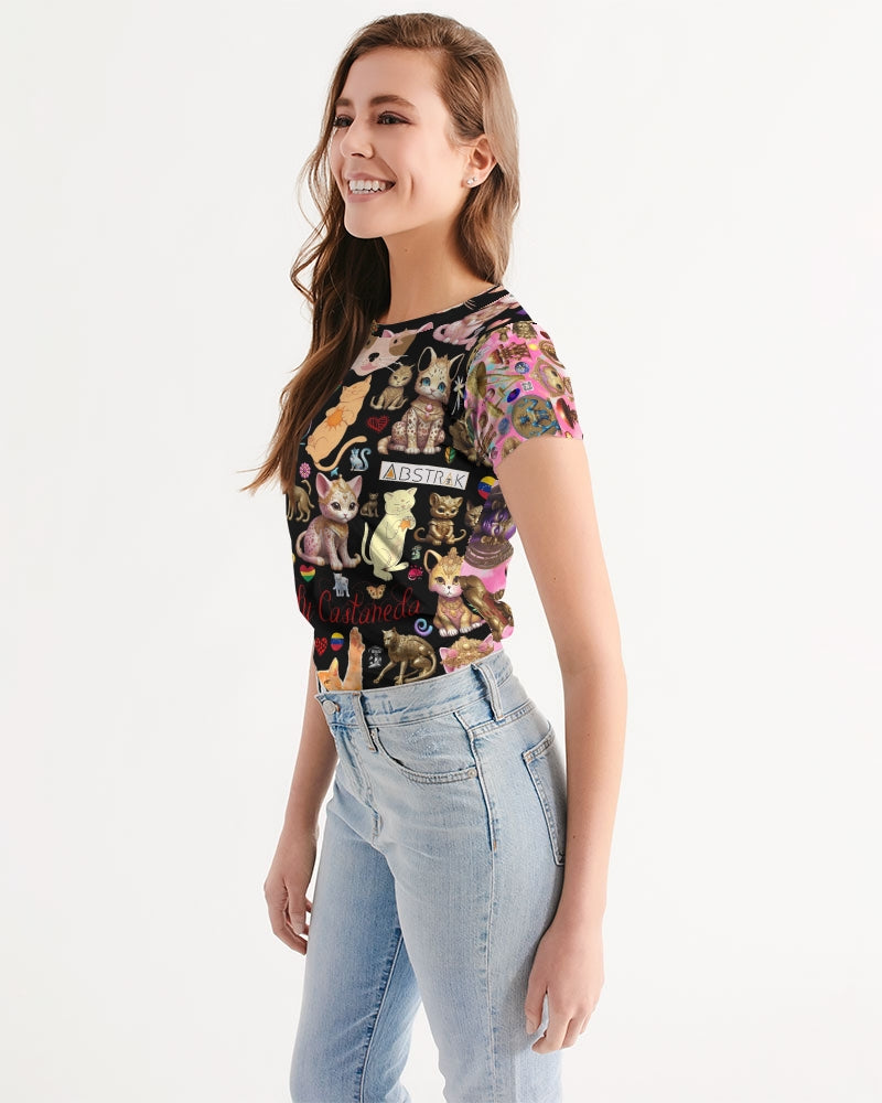 Leidy Abstrak Women's All-Over Print Tee