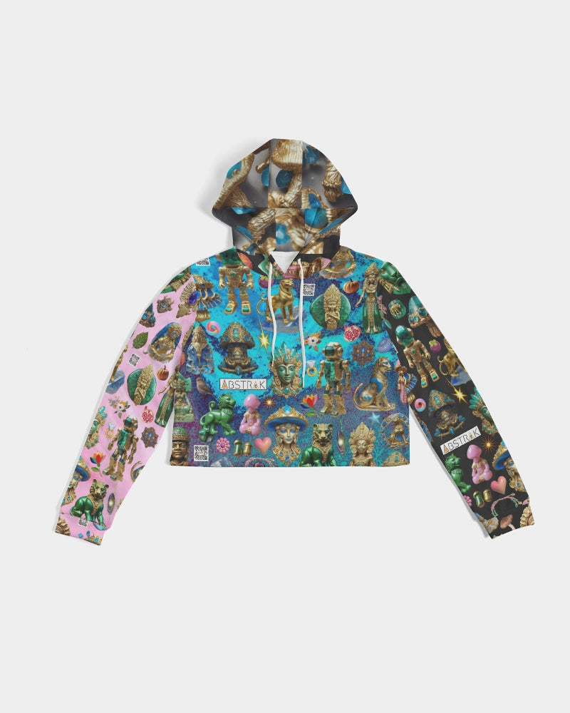 IMG_3100 Women's All-Over Print Cropped Hoodie