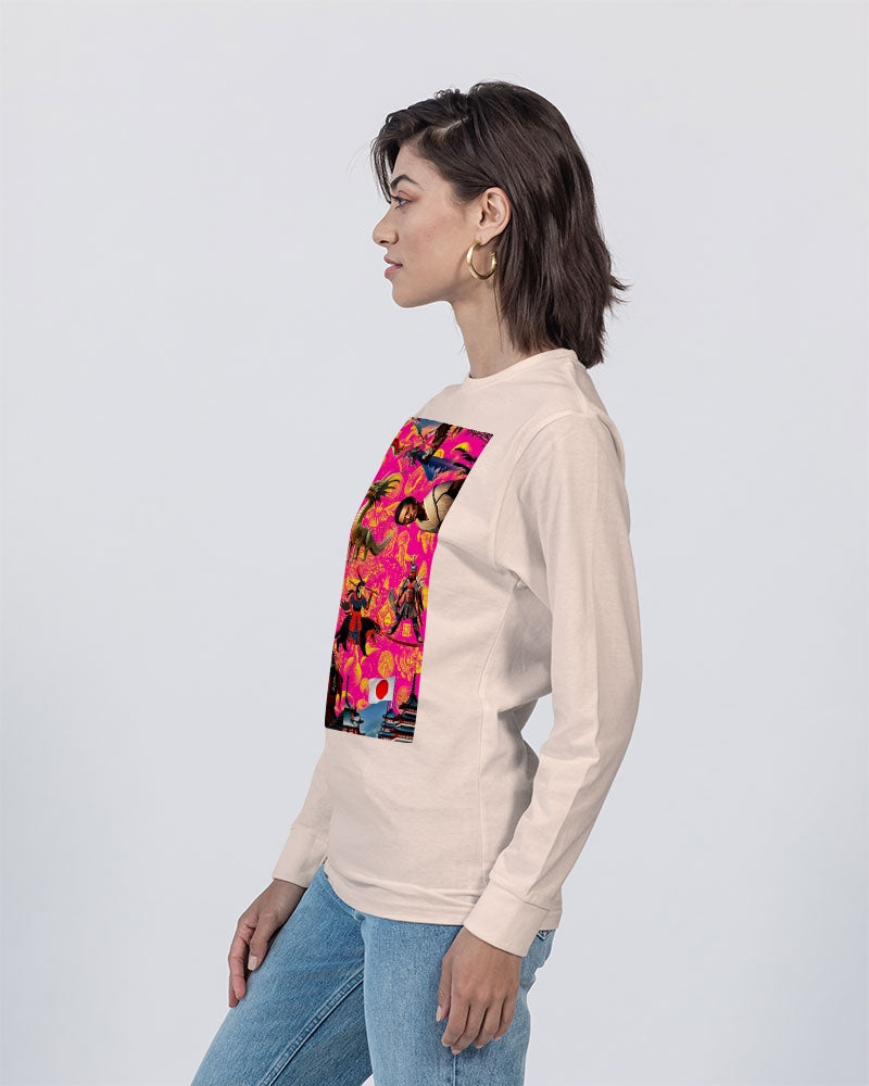 Trendy Abstrak Pattern Unisex Long Sleeve Tee | Lane Seven