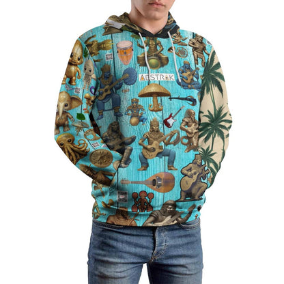 230gsm Men's Personalized Hoodie with Double-layer Cap (All-Over Printing)