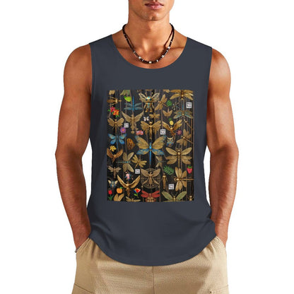 DTF 160gsm Men's Cotton Tank Top BX (Dual-sided Printing)