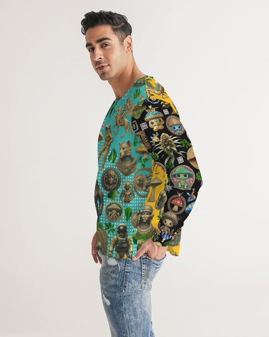 Mushroom Abstak Collection Men's All-Over Print Long Sleeve Tee