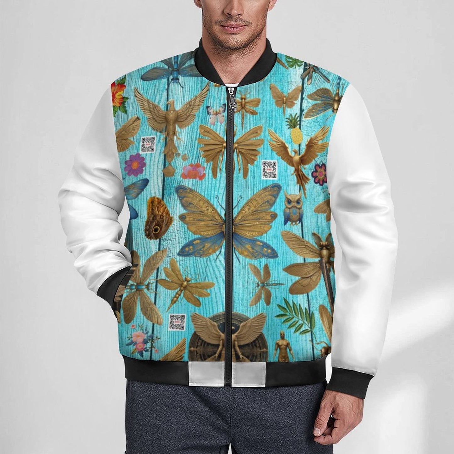 180gsm Zipper Bomber Jacket BMJ (All-Over Printing)