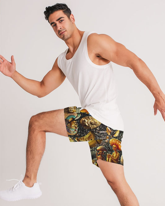 Illustration Abstrak Men's All-Over Print Jogger Shorts