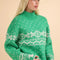 VERY J Christmas Element Mock Neck Long Sleeve Sweater