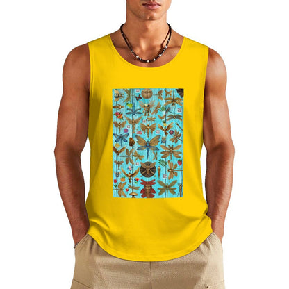 DTF 160gsm Men's Cotton Tank Top BX (Dual-sided Printing)