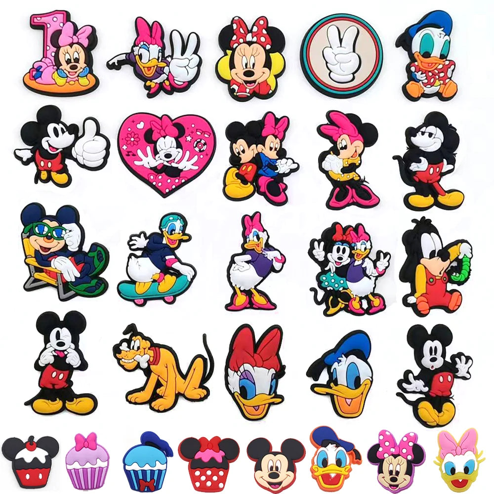 MINISO 1pcs cartoon Disney series DIY shoe charms Accessories buckle clogs sandals Garden shoes decorate kids gifts