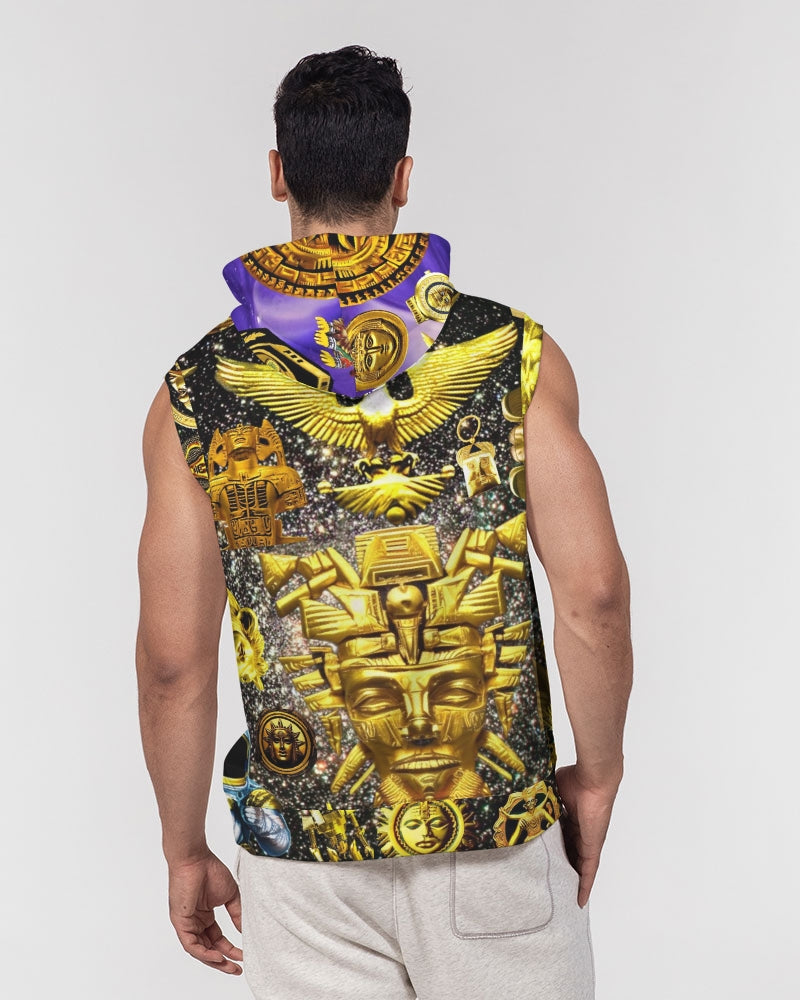 Ancient Abstrak Men's All-Over Print Heavyweight Sleeveless Hoodie