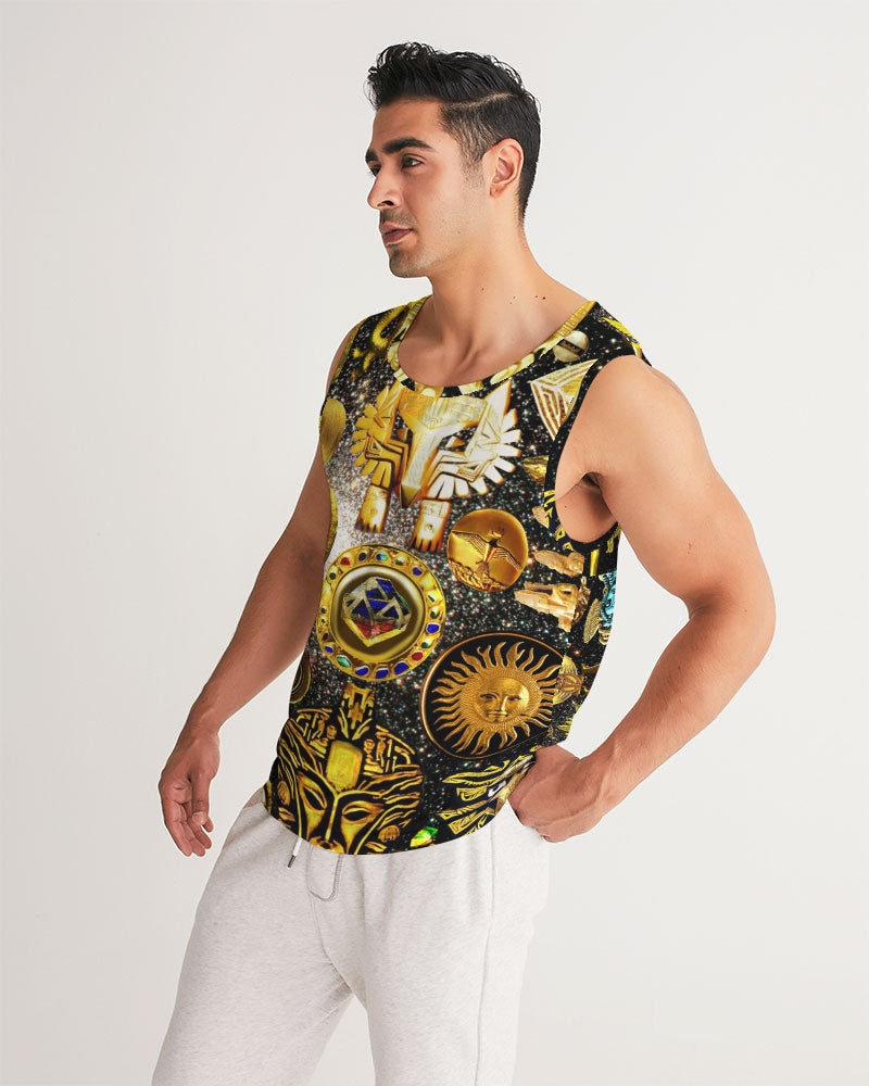 Ancient Abstrak Men's All-Over Print Sport Tank