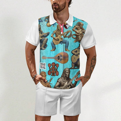 200gsm Short Sleeve Men's POLO Shirt Set A46TZ (All-Over Printing)