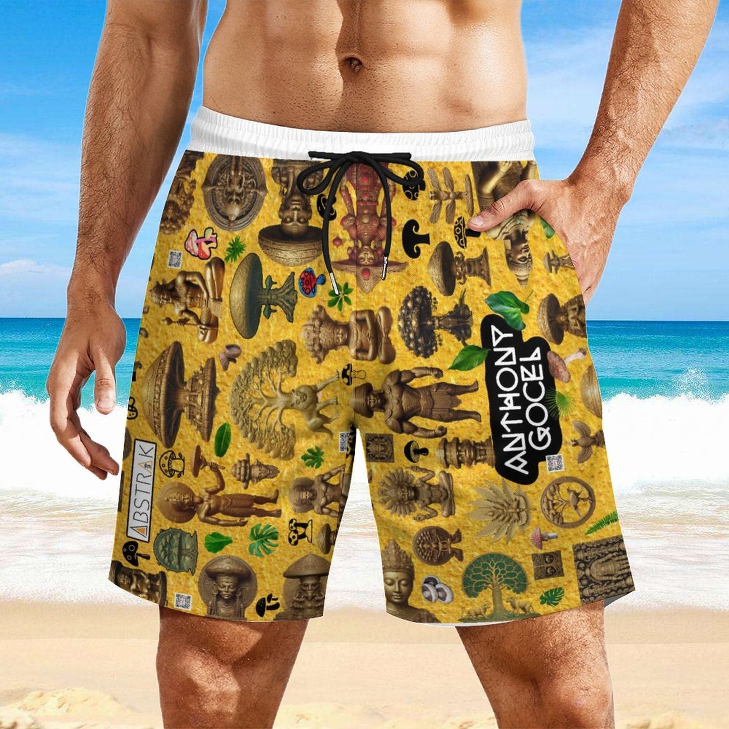 Men's Beach Shorts with 4 Pockets