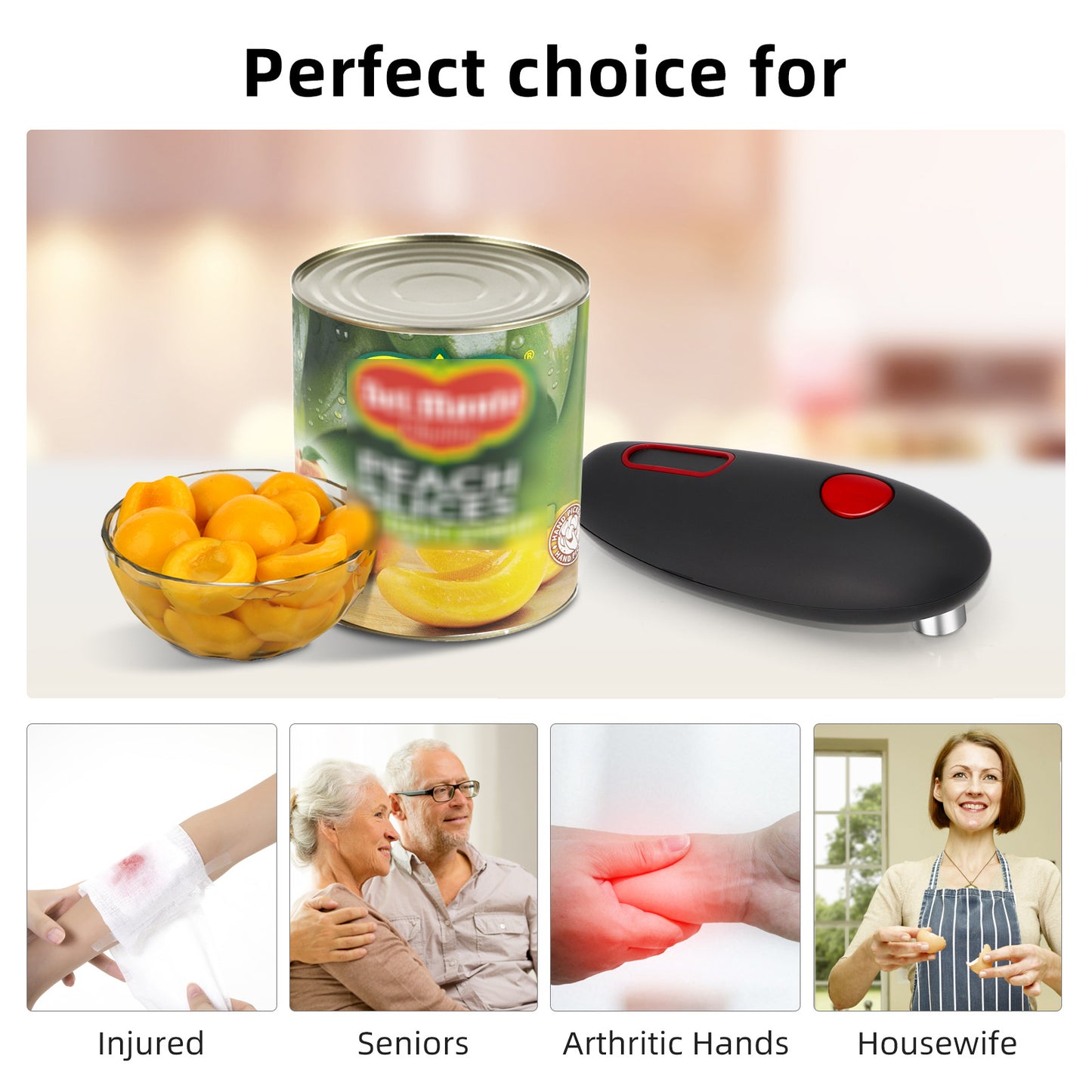 Electric Can Opener Automatic Bottle Opener Cordless One Tin Touch Edges Handheld Jar Openers Kitchen Bar Tool Gadgets