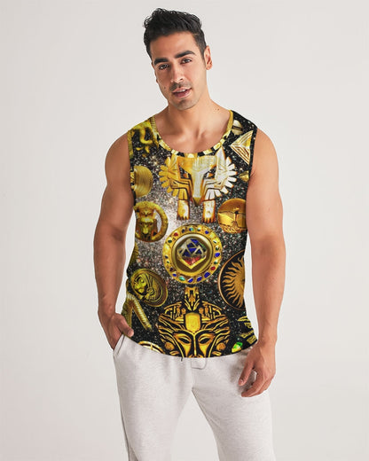 Ancient Abstrak Men's All-Over Print Sport Tank