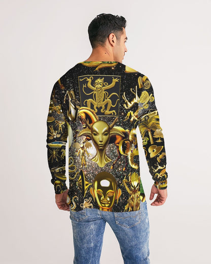 Outer Space Abstrak Men's All-Over Print Long Sleeve Tee