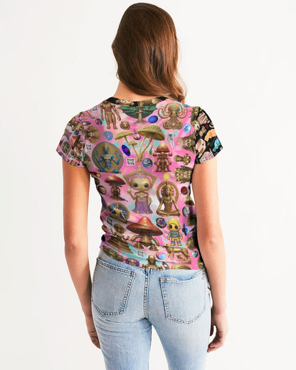 Leidy Abstrak Women's All-Over Print Tee