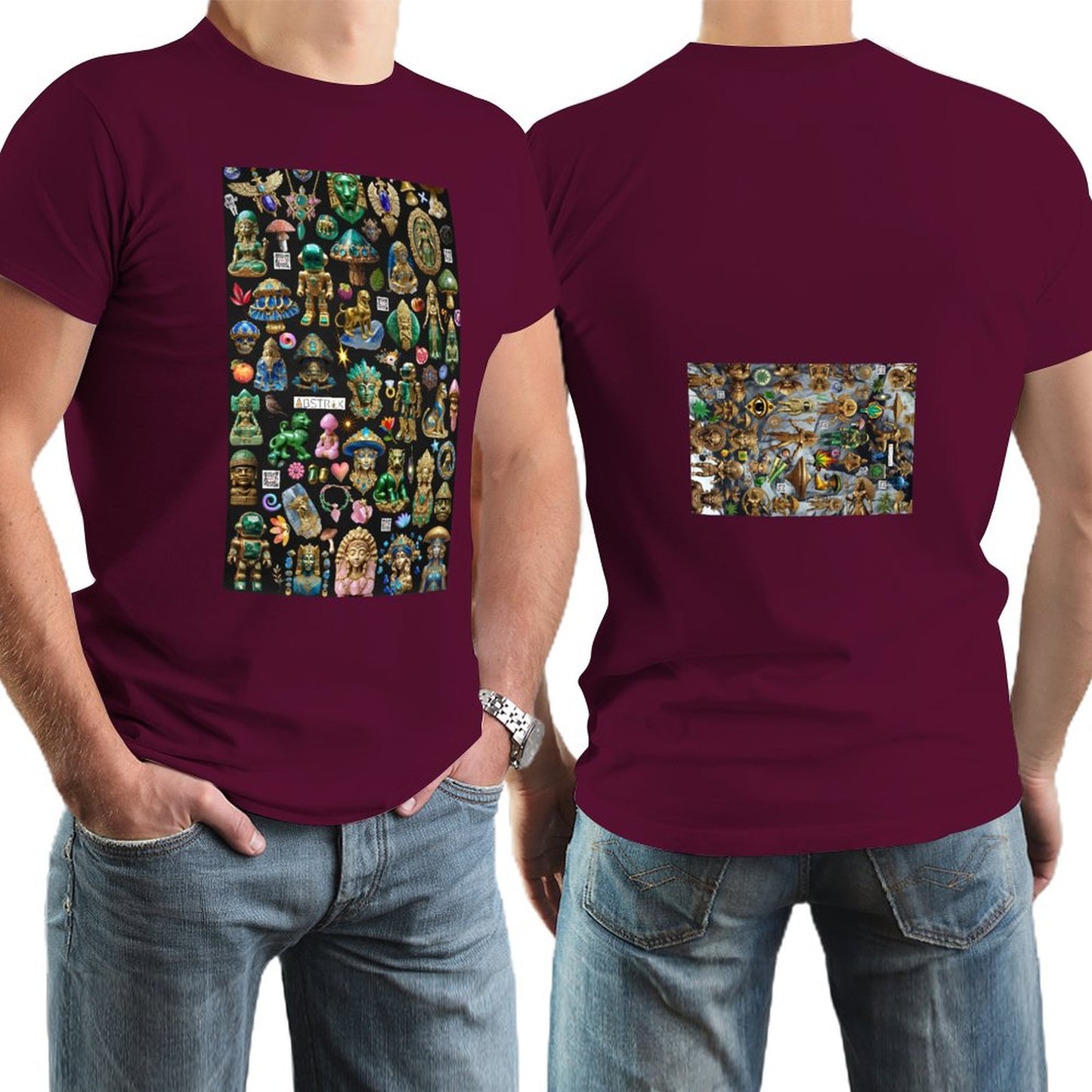 DTG 150gsm Short Sleeve Tshirt Men (High Definition & Dual-sided Printing)