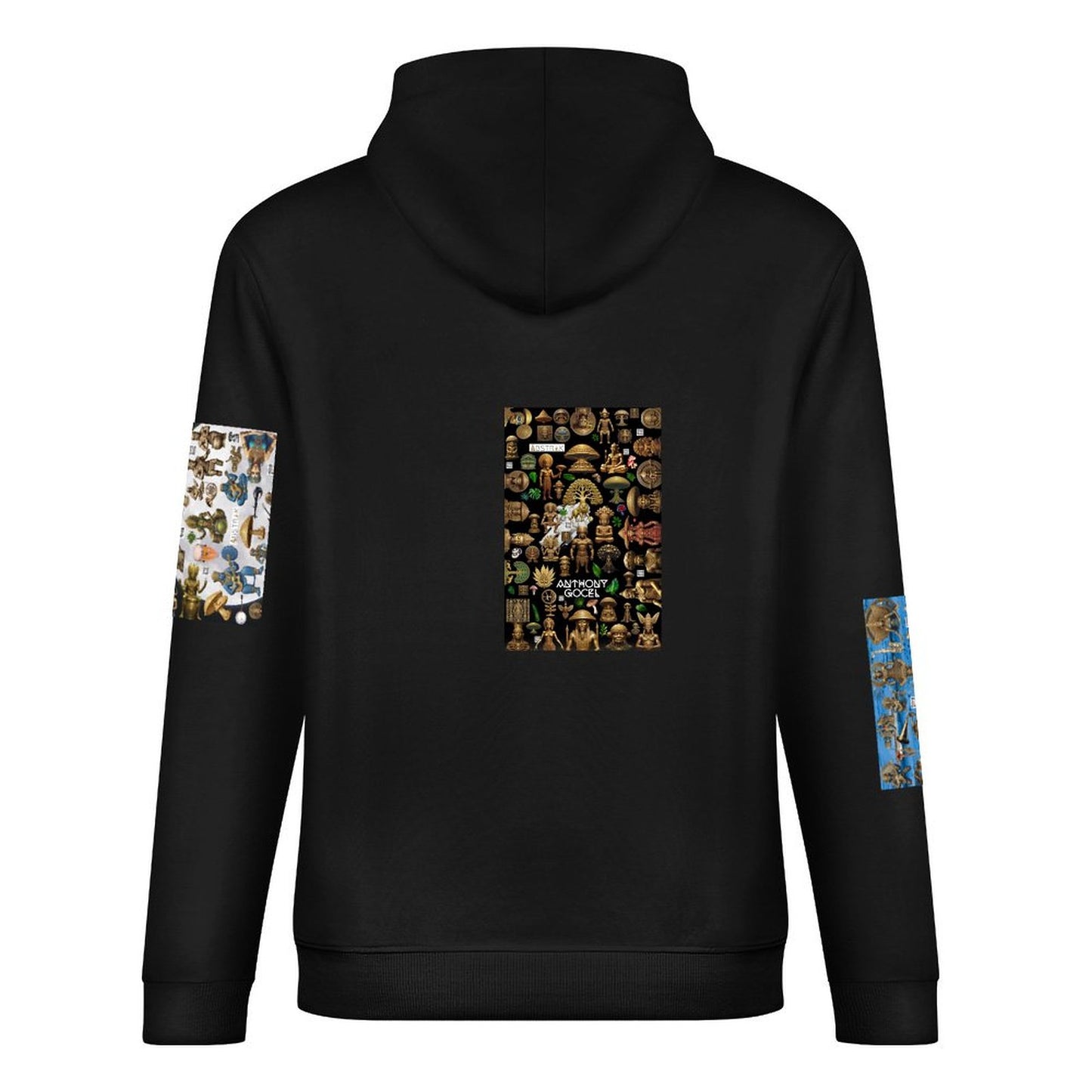 DTF 250gsm Cotton Men's Hoodie with Pocket (Dual-sided+Sleeve Printing)