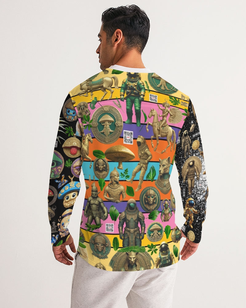 Mushroom Abstak Collection Men's All-Over Print Long Sleeve Sports Jersey