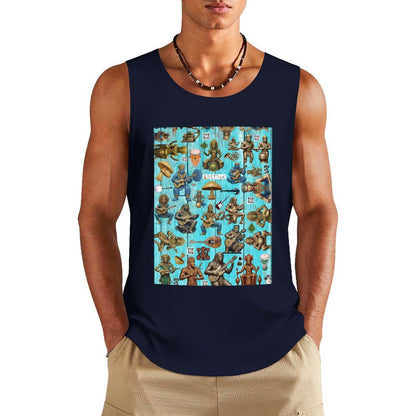 DTF 160gsm Men's Cotton Tank Top BX (Front Printing)