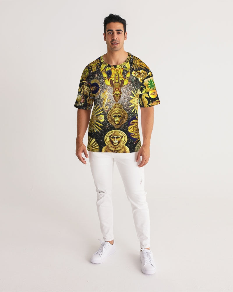 Ancient Abstrak Men's All-Over Print Premium Heavyweight Tee