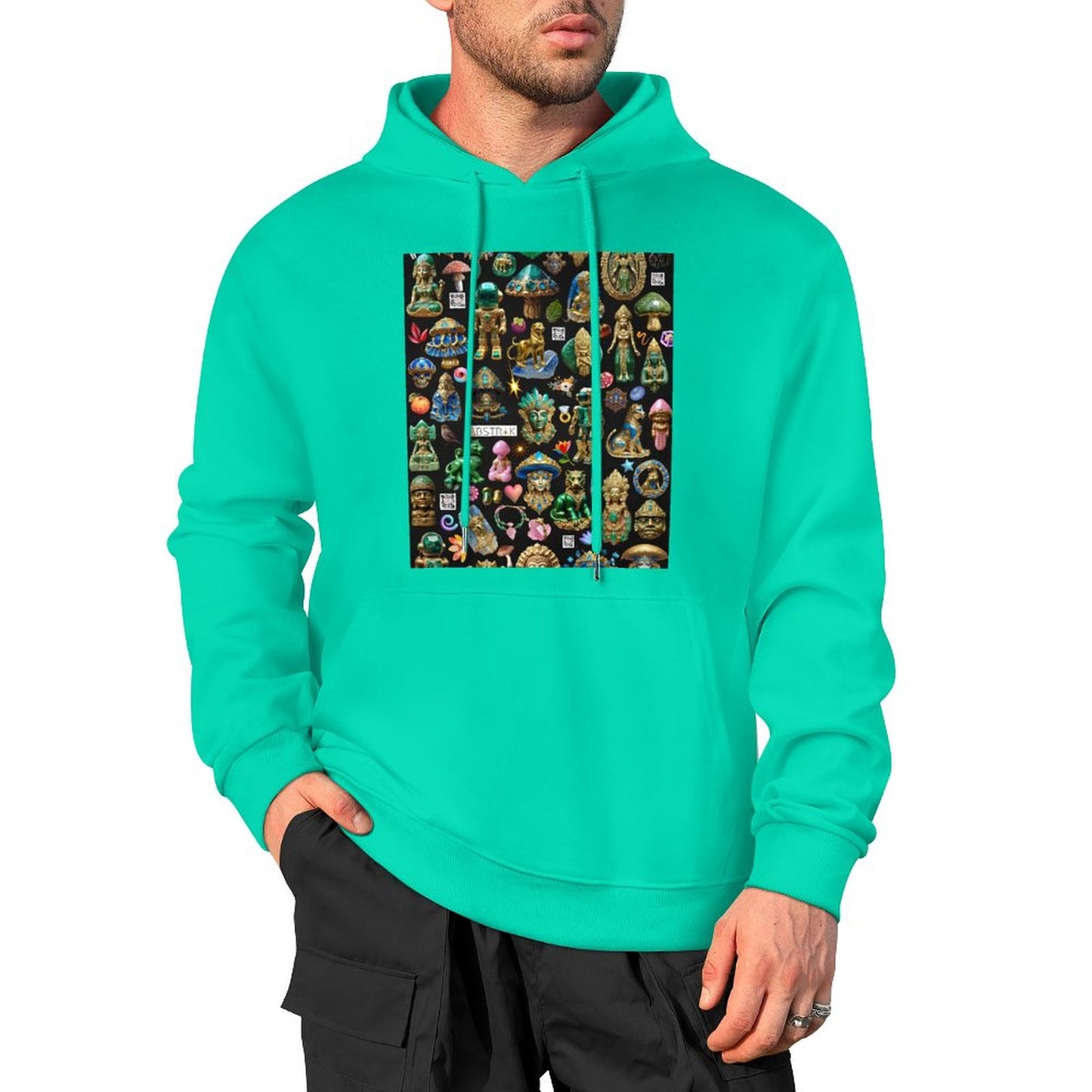 DTF 250gsm Cotton Men's Hoodie with Pocket (Front Printing)